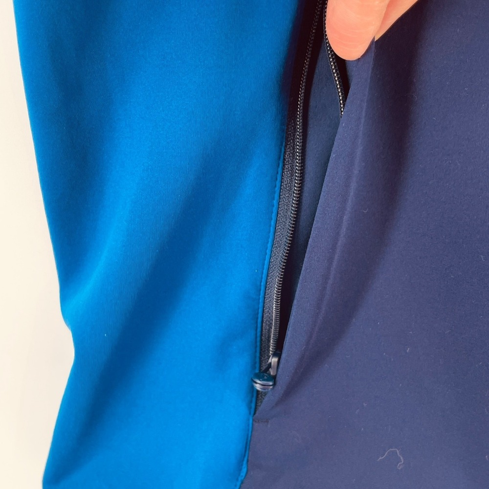 Greyson Sequoia Full Zip Jacket Blue S Logo Tennis Golf Retro Colorblock Preppy - Picture 13 of 14
